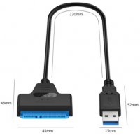USB 3.0 Кабел за връзка към твърд диск 2.5" SATA HDD / SSD + Гаранция, снимка 4 - Твърди дискове - 20704170