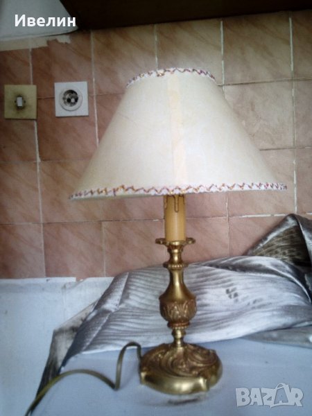 барокова нощна лампа от бронз, снимка 1