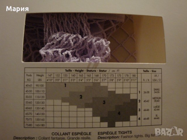 Мрежест светло-лилав чорапогащник, снимка 3 - Бельо - 23834154