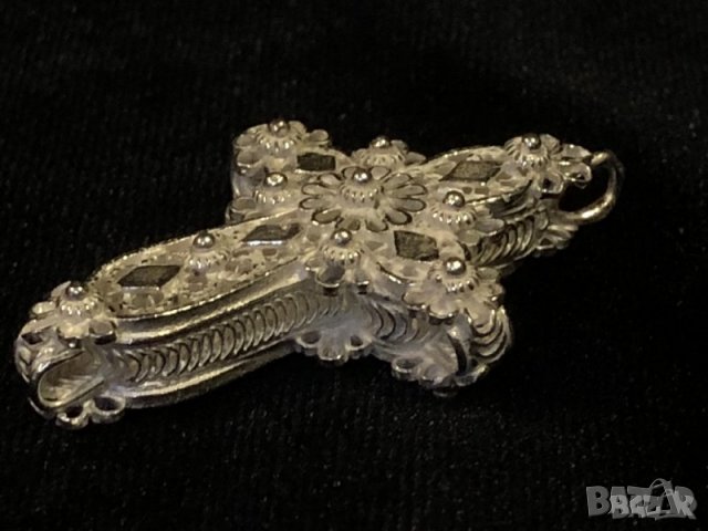 Филигранен двустранен кръст, снимка 5 - Антикварни и старинни предмети - 22932032