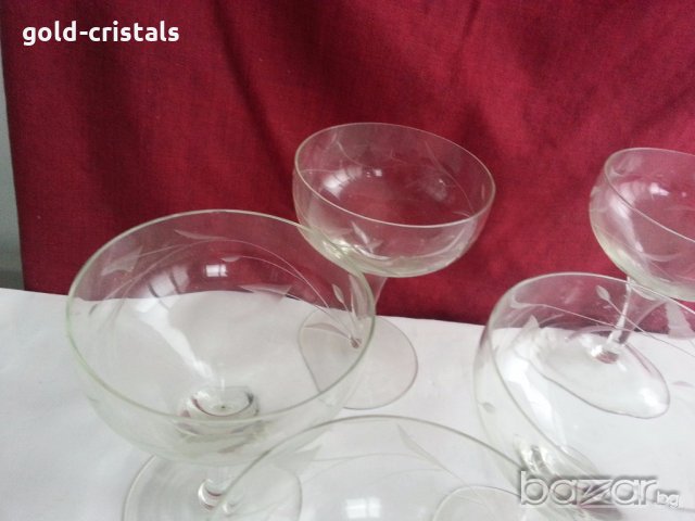  стъклени чаши гравирани , снимка 16 - Антикварни и старинни предмети - 20390027