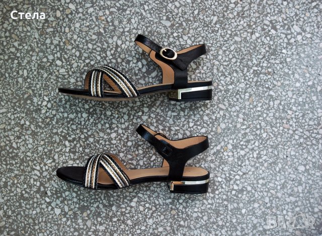 Дамски сандали, нови, с кутия, черни, снимка 7 - Сандали - 25769839