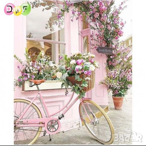 Диамантен гоблен"Розово колело"