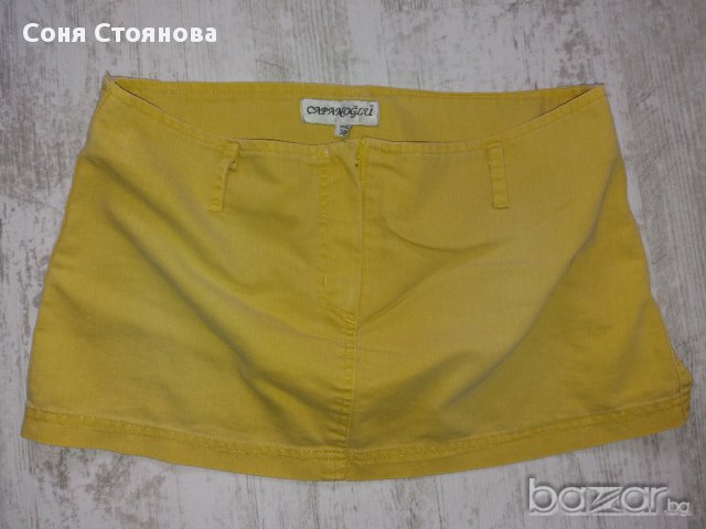 Дамска пола къса жълта размер 38 *, снимка 1