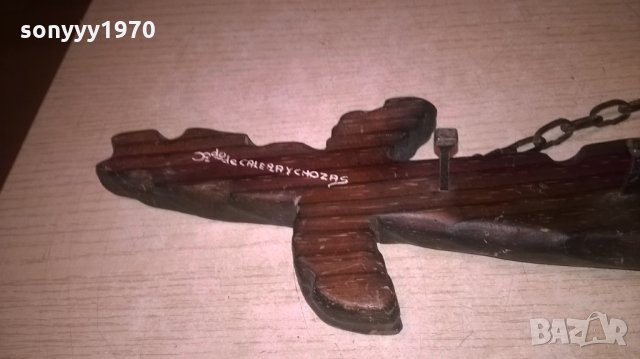 меч-дърво/метал-ретро колекция-внос испания-43х10см, снимка 4 - Колекции - 25247018