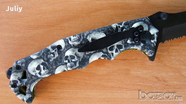 Сгъваем нож  STRIDE KNIVES B092 /ЧЕРЕПИ/, снимка 6 - Ножове - 10967759