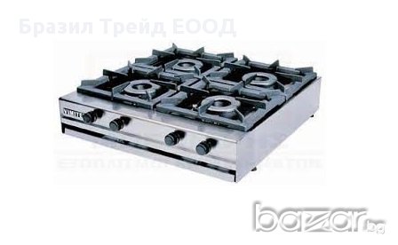 Професионален газов котлон с 4 горелки Vimitex 204м, снимка 1 - Обзавеждане на кухня - 8403323