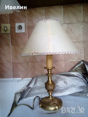 барокова нощна лампа от бронз