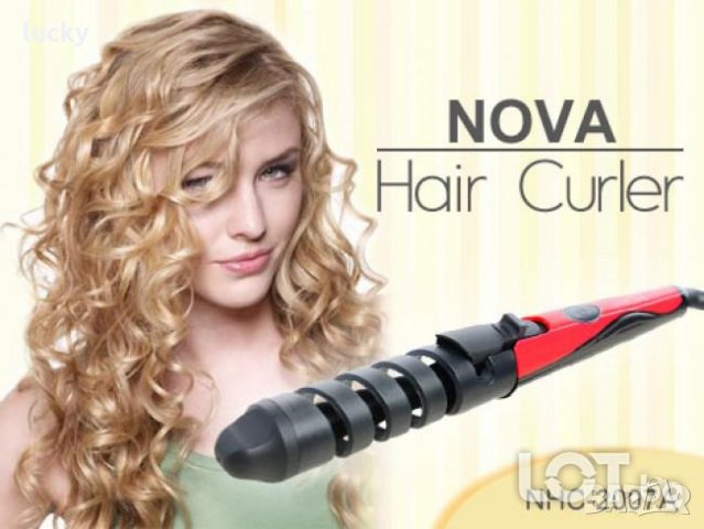 Керамична маша за коса Nova - Hair Curler NHC 2007A, снимка 4 - Маши за коса - 16995482