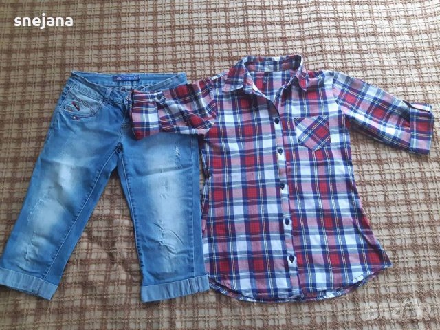 Дънки с риза, снимка 1