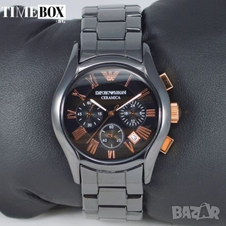 EMPORIO ARMANI Ceramica Chronograph AR1410. Нов мъжки часовник, снимка 7 - Мъжки - 24443189