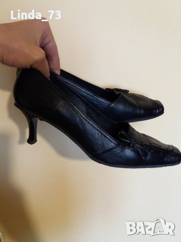Дам.обувки-/ест.кожа/-№38-цвят-черни. Закупени от Италия., снимка 8 - Дамски обувки на ток - 22385831