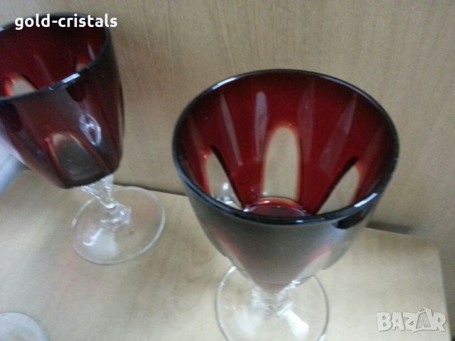 кристални чаши за вино , снимка 5 - Антикварни и старинни предмети - 22100135