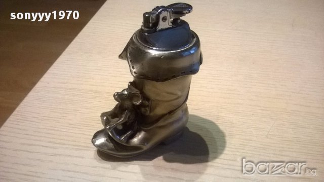 Ретро запалка-ботуш 12/9/6 см-внос швеицария, снимка 8 - Антикварни и старинни предмети - 15966884