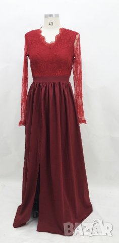 нова рокля бордо, снимка 2 - Рокли - 23481480