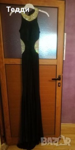 Бална/официална рокля в черно със златно размер С , снимка 5 - Рокли - 24684420