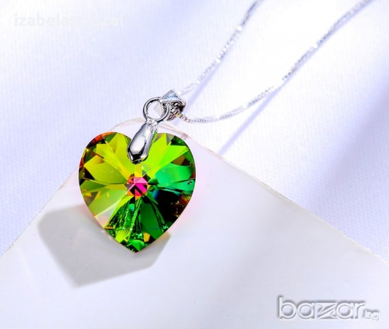 Сваровски Колиета "heart'' Crystals from #SWAROVSKI®, снимка 7 - Колиета, медальони, синджири - 20688198