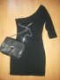 Къса черна рокля асиметрична с един ръкавTally Weijl S размер, снимка 2