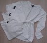 Бяла "накъсана" блуза с удължен гръб, снимка 1 - Блузи с дълъг ръкав и пуловери - 23745860