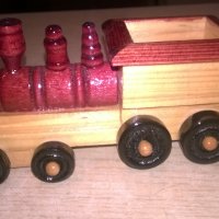 ретро локомотив-дървен-за колекция-14х6х6см, снимка 4 - Колекции - 22524978
