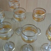 Ретро чаши за ракия с позлата, снимка 2 - Антикварни и старинни предмети - 24951967