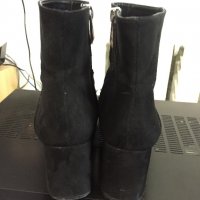 маркови кожени ботуши ZARA Trafaluc Black Suede Boots, снимка 4 - Дамски ботуши - 23800362