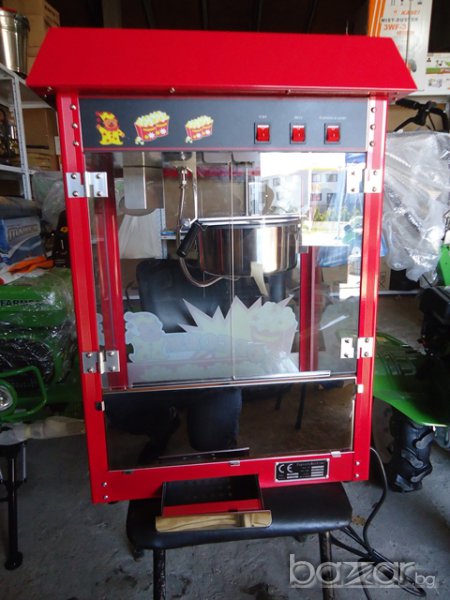 Пуканки машина за пуканки на ток депото за пуканките е със нагревател отдолу външни рзамери широчина, снимка 1