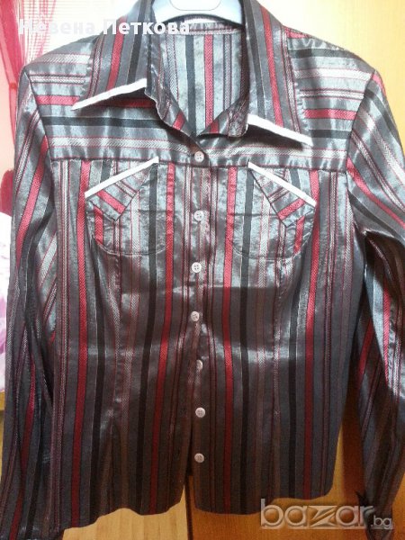 Дамска риза от сатен интересен дизайн, снимка 1
