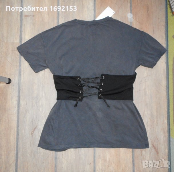 НОВА тениска с корсаж Bershka, снимка 1