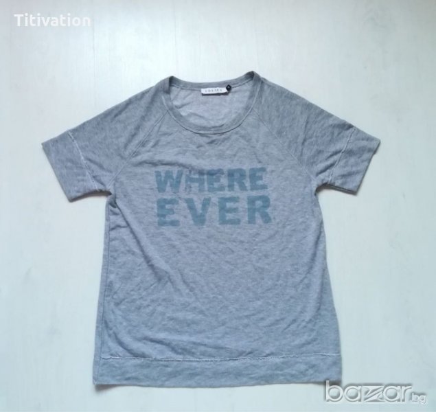 Синя тениска с щампа, снимка 1