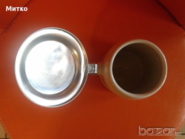 Халба порцеланова с алуминиево капаче - колекционерска.., снимка 5 - Кухненски принадлежности - 14276701