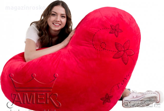 Огромно плюшено сърце , снимка 2 - Плюшени играчки - 20664797