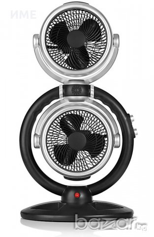 Уникален! Двоен вентилатор Star Cooler, Регулируем ъгъл на наклона, 3 стъпки, 60W