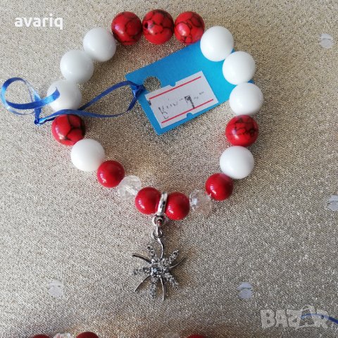 Намалени от14лв-Мартеници с естествени камъни и висулка. Мартеница, снимка 2 - Гривни - 24517675