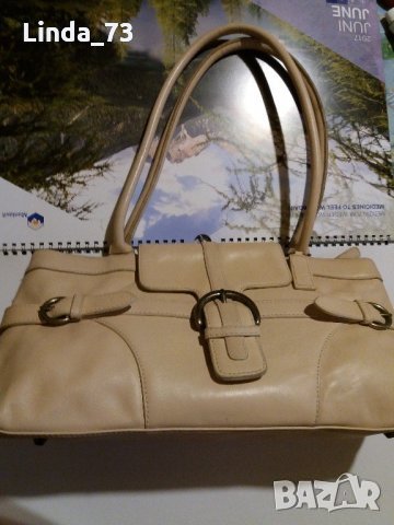 Дам.чанта-"ESPRIT"-/ест.кожа/,цвят-пудра. Закупена от Германия., снимка 5 - Чанти - 21698602