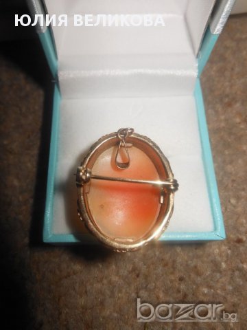 Камея от рапан в златен обков, снимка 3 - Други - 17434058
