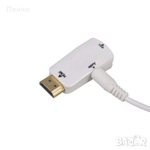 1080P адаптер за HDMI към VGA конвертор + 3,5 мм аудио видео жак пълен HD конектор букса преходник п, снимка 8 - Части и Платки - 26124980