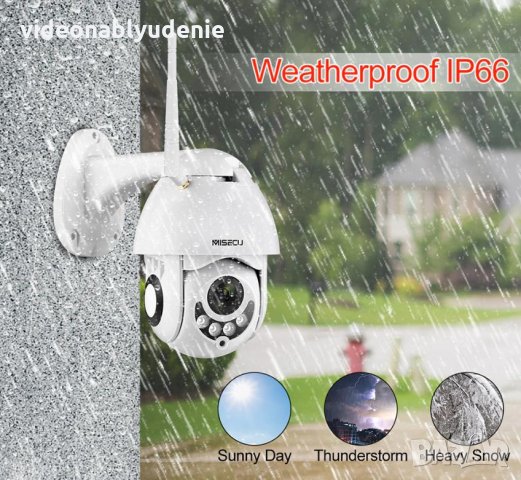 Водонепромокаема FULL HD 1080P PTZ 0~330° Моторизирана Камера Wi-Fi 3.6мм Леща Микрофон mSD Слот, снимка 2 - IP камери - 24205636