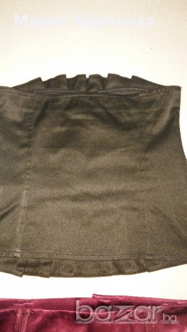 Лилава пола и черно бюстие, С размер, снимка 5 - Поли - 15334168