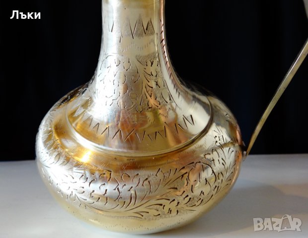 Старинна английска бронзова кана за ракия,вино., снимка 6 - Антикварни и старинни предмети - 23809708