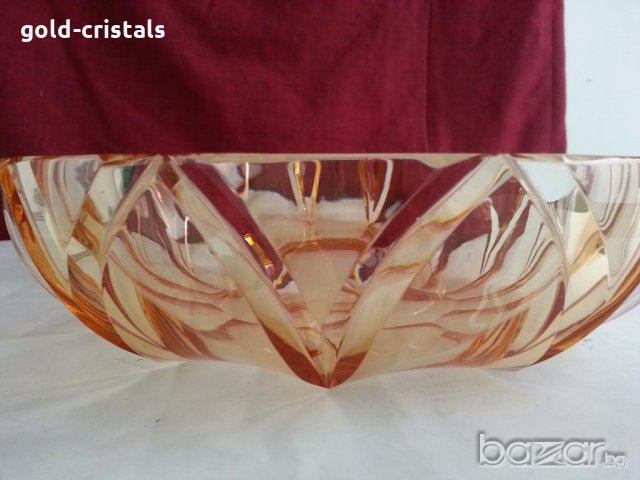Ретро кристална купа цветен кристал, снимка 7 - Антикварни и старинни предмети - 20026577
