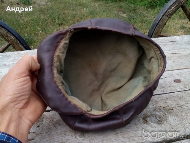Кожен каскет, снимка 5 - Антикварни и старинни предмети - 19368570