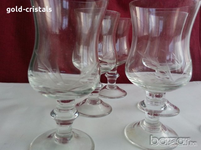 Стъклени чаши чашки за ракия  аперитив, снимка 12 - Антикварни и старинни предмети - 20291625