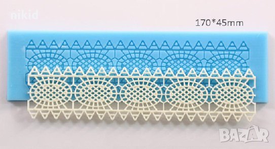 5 елипси мрежести силиконов молд за сладка захарна дантела за декорации на торта фондан гъмпейст