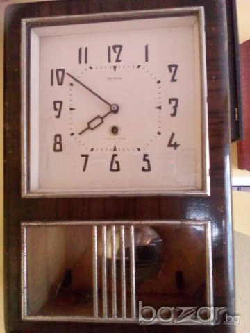 Стенен часовник Янтар работещ профилактиран при часовникар, снимка 4 - Антикварни и старинни предмети - 20848302