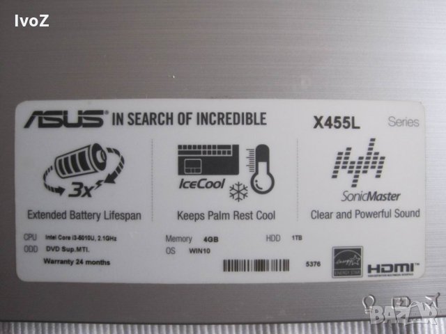 Продавам лаптоп Asus-X455L-на части, снимка 8 - Части за лаптопи - 23866557