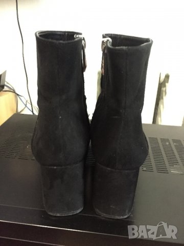 маркови кожени ботуши ZARA Trafaluc Black Suede Boots, снимка 4 - Дамски ботуши - 23800362