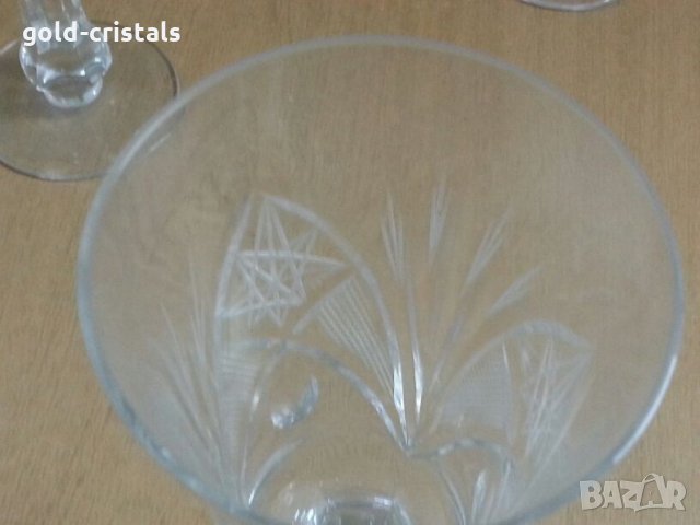  кристални чаши , снимка 6 - Антикварни и старинни предмети - 22297237