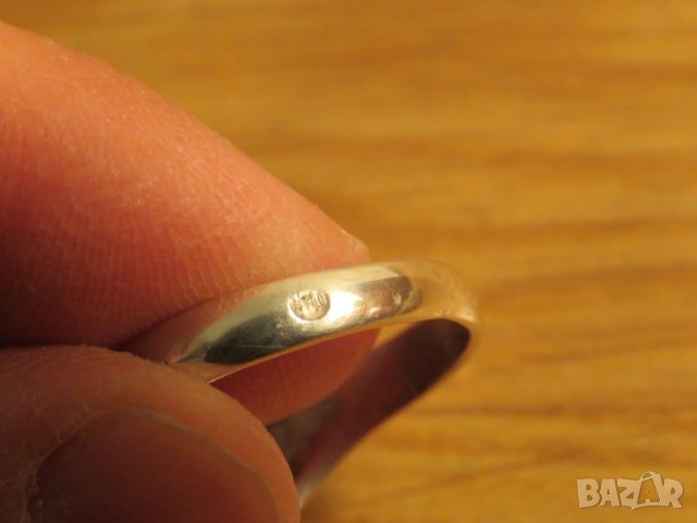 Стар мъжки сребърен пръстен с  чиста плочка и красива ръчна изработка . Солидна красива р, снимка 5 - Пръстени - 24685981