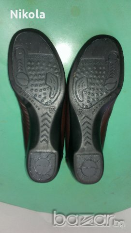  Ортопедични дамски кожени обувки - кафяви №38 , снимка 5 - Дамски ежедневни обувки - 18641195
